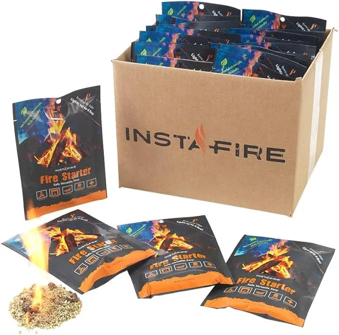 Instafire Granulated Fire Starter, All Natural, Eco-Friendly, Lights up to 48 Total Fires in Any Weather, Awarded 2017 Fire Starter of The Year
