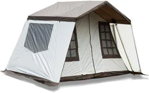 Instant Cabin Tent 3-4 Person Camping Tent - Family Waterproof Backpack Tents with Top Rainfly, Easy Set Up with Carry Bag for 4 Season Hiking Glampin