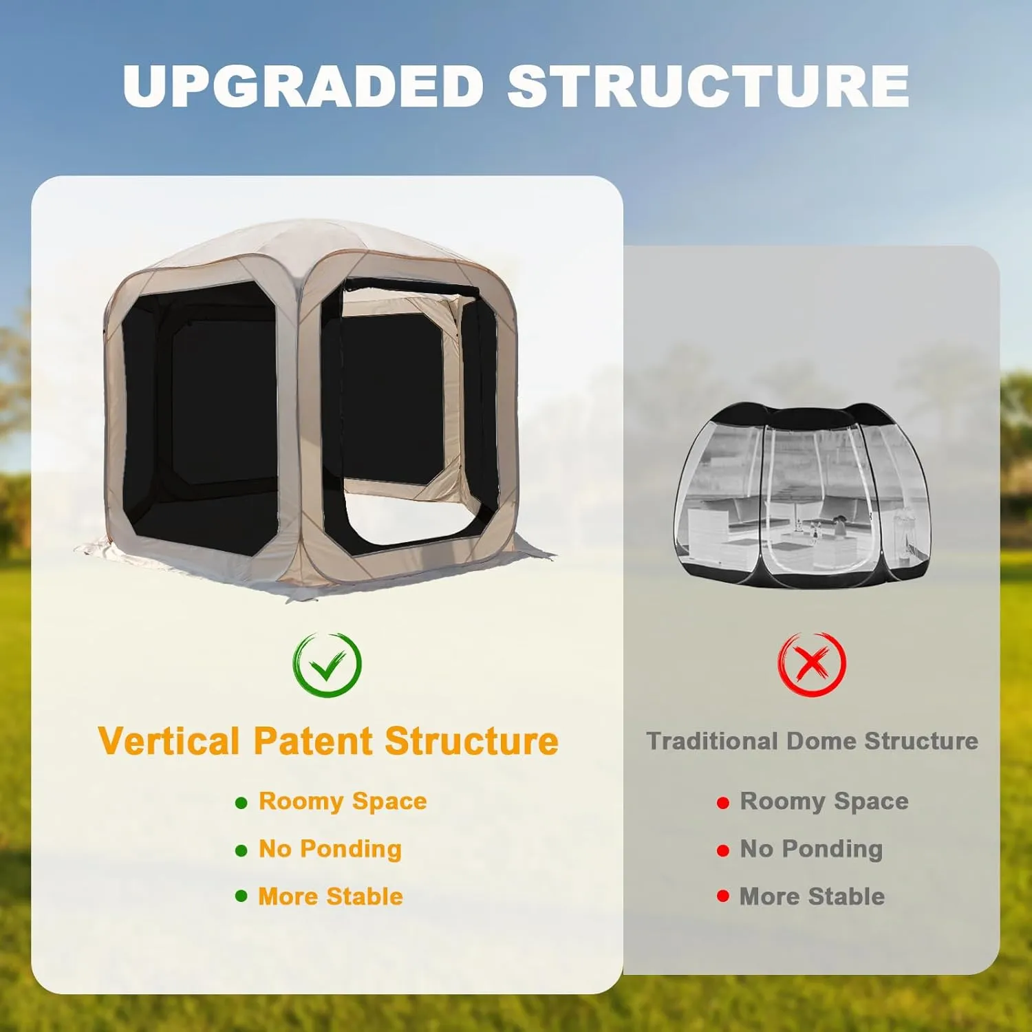 Instant Pop-Up Mesh Camping Tent