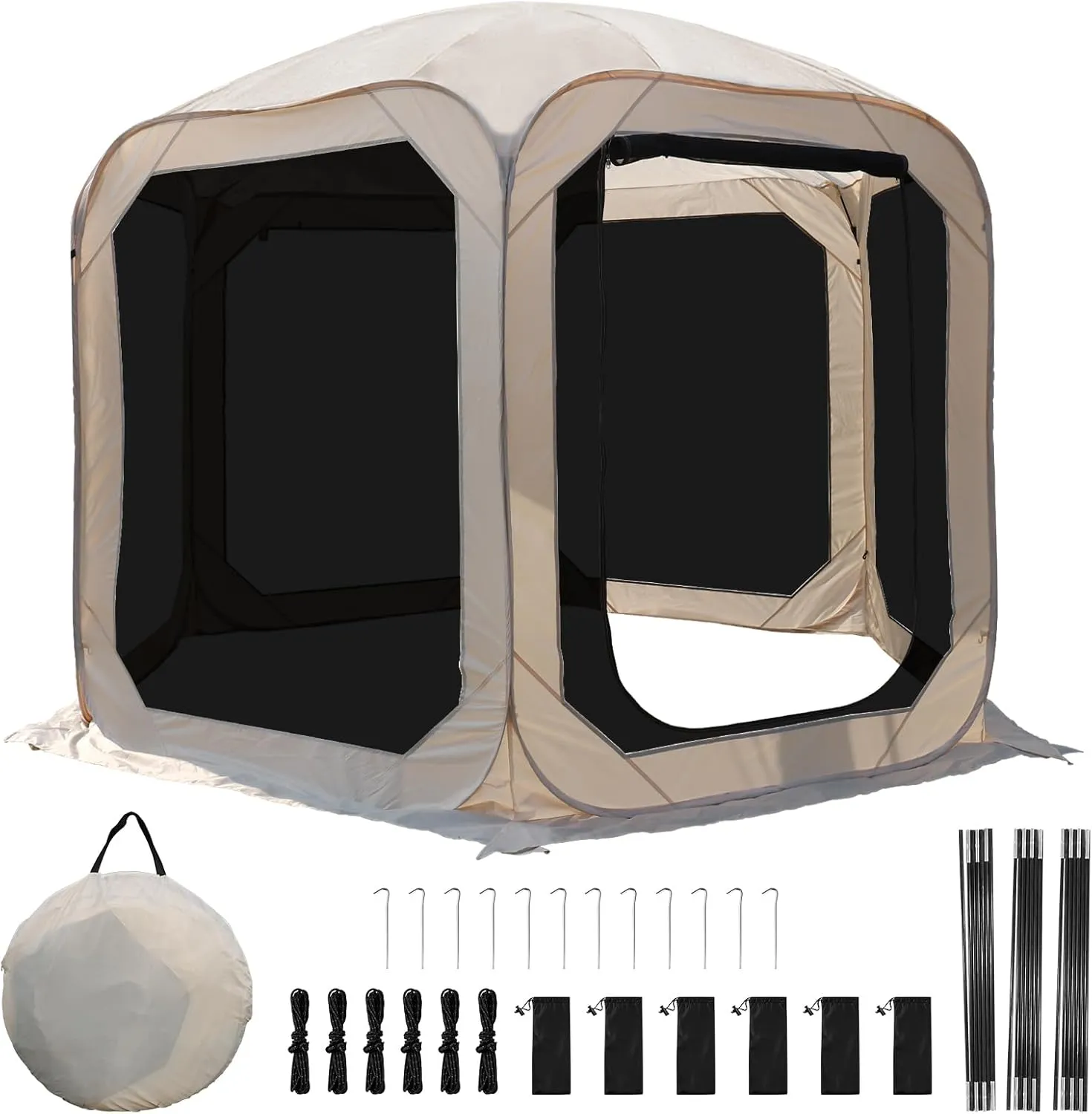 Instant Pop-Up Mesh Camping Tent