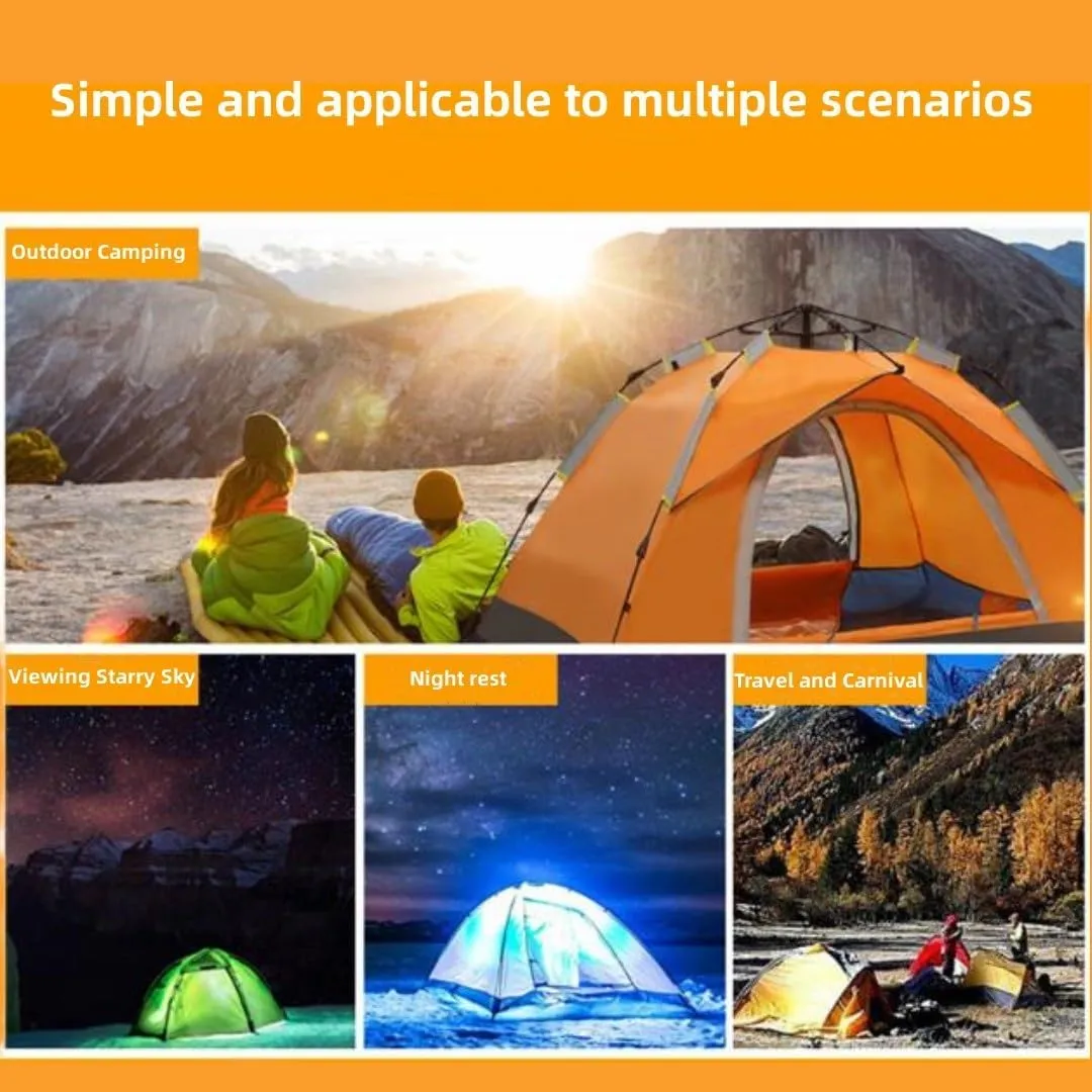 Instant Tent,3/4 Person Pop Up Camping Tent,Quick Setup Small Tent for Camping - Easy Set Up Fully Waterproof,Double-Thick Fabric, and Included Carry Bag, Sets Up in 60 Seconds