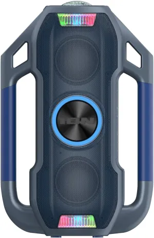 Ion Party Splash Waterproof Bluetooth-Enabled Speaker with Party Starter Lights (Grey) (Renewed)