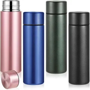 Irenare 5oz Mini Water Bottle Mini Insulated Stainless Steel Bottle Purse Water Bottle Cute Leak Proof Flask Keeps Drink Cold and Hot for Purse Women(Colorful,4 Pieces)