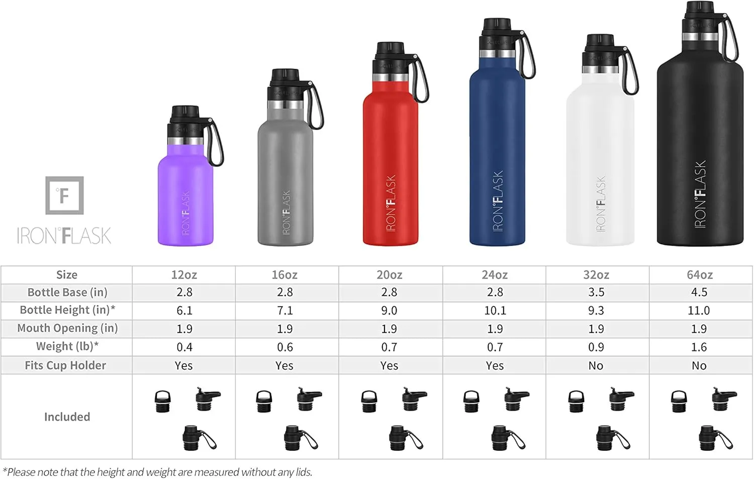 IRON °FLASK Camping & Hiking Hydration Canteens - 3 Lids (Narrow Spout Lid) Leak Proof Vacuum Insulated Stainless Steel - Hot & Cold Double Walled Sports Water Bottle - Aurora, 24 Oz