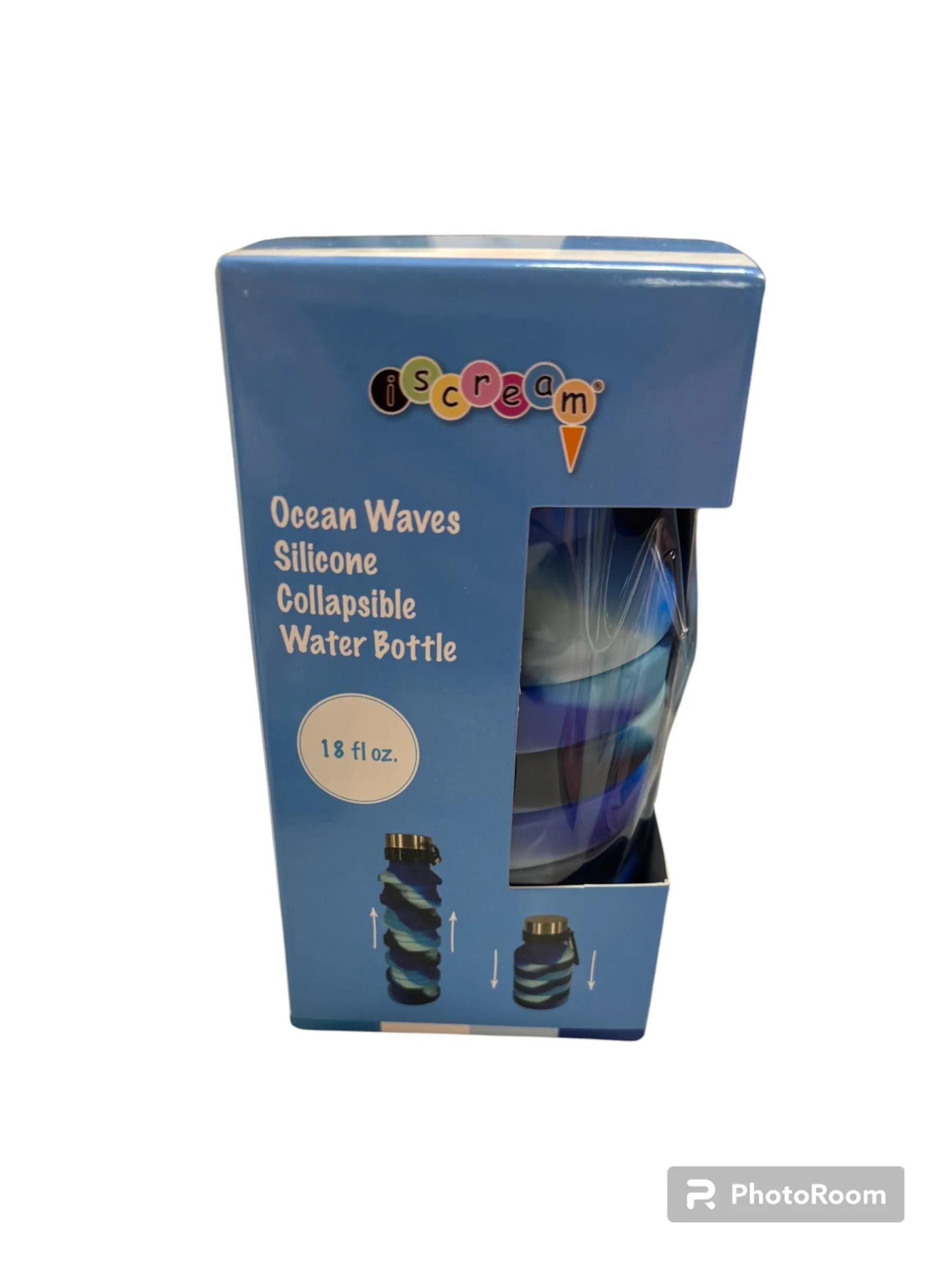 iScream Ocean Waves Collapsible Water Bottle