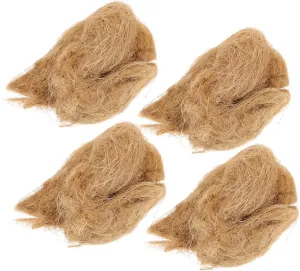 Jute Fire Starter Camping Accessory 4 Pack Natural Fire Starter for Emergency and Outdoor Use