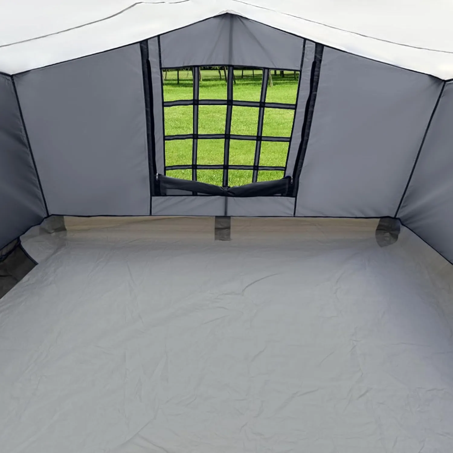 KAMPKEEPER Side Tent for 10 x 10 ft Pop Up Canopy, Easy Setup Gazebo Attachment, Camping Tent (Grey)