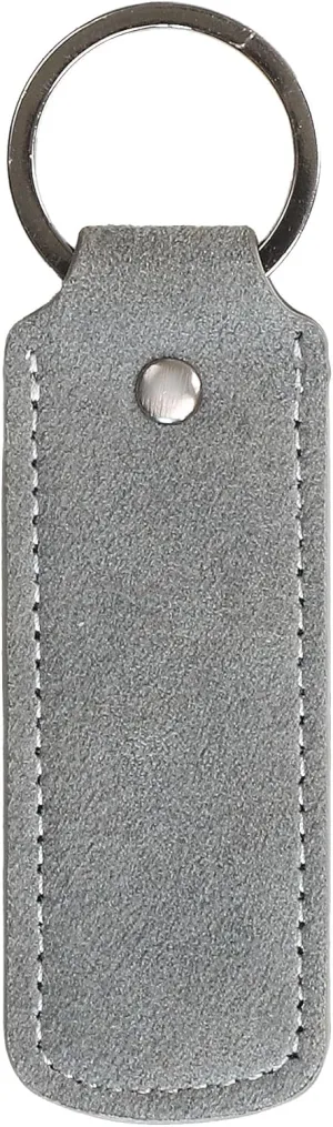 Keychain for Alcantara Material, Handmade Full-Wrap (Gray)