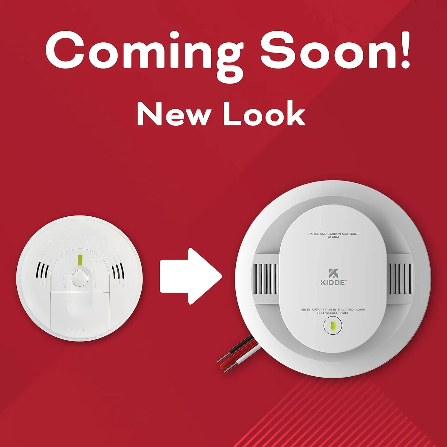 Kidde Hardwired Smoke & Carbon Monoxide Detector, Battery Backup, Interconnectable, LED Warning Light Indicators
