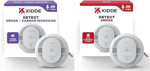 Kidde Hardwired Smoke & Carbon Monoxide Detector with 10-Year Battery Backup Bundle with Kidde Hardwired Smoke Detector with 10-Year Battery Backup