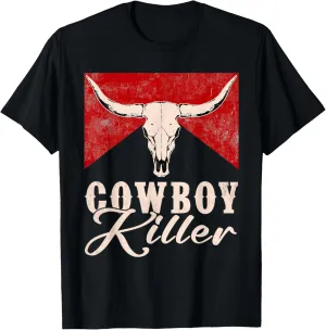 Killers Vintage Cowboy Western Rodeo Bull-Skull T-Shirt