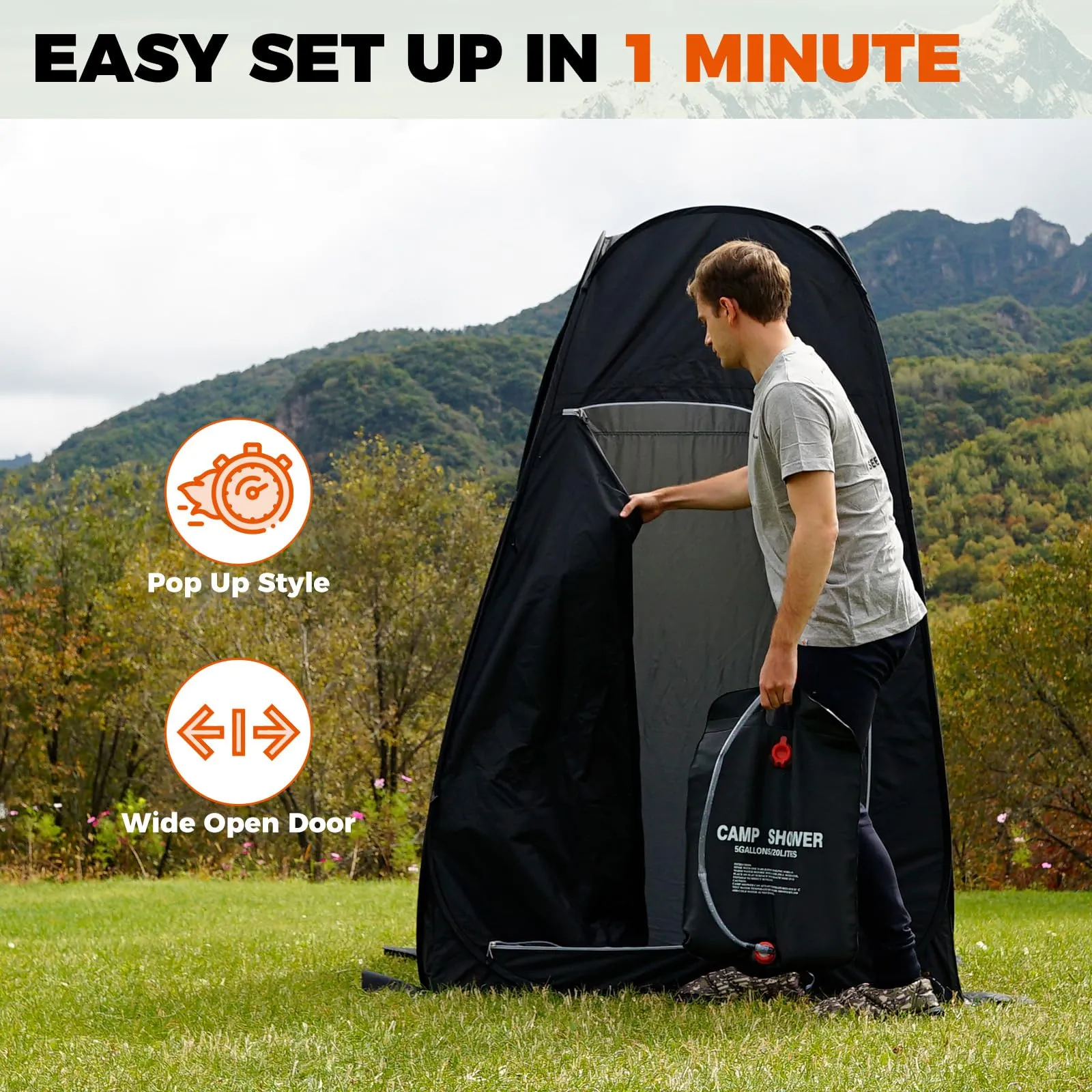 KingCamp GENOVA 1-Room Privacy Shelter Pop Up Privacy Tent