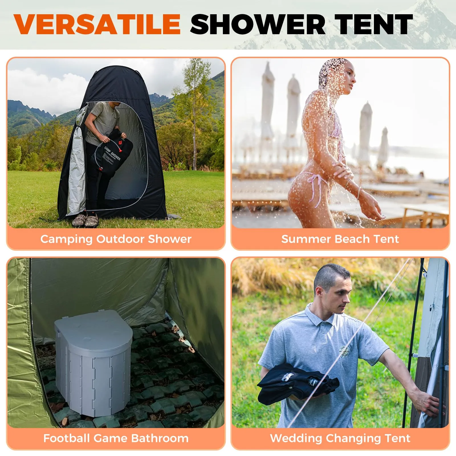 KingCamp GENOVA 1-Room Privacy Shelter Pop Up Privacy Tent
