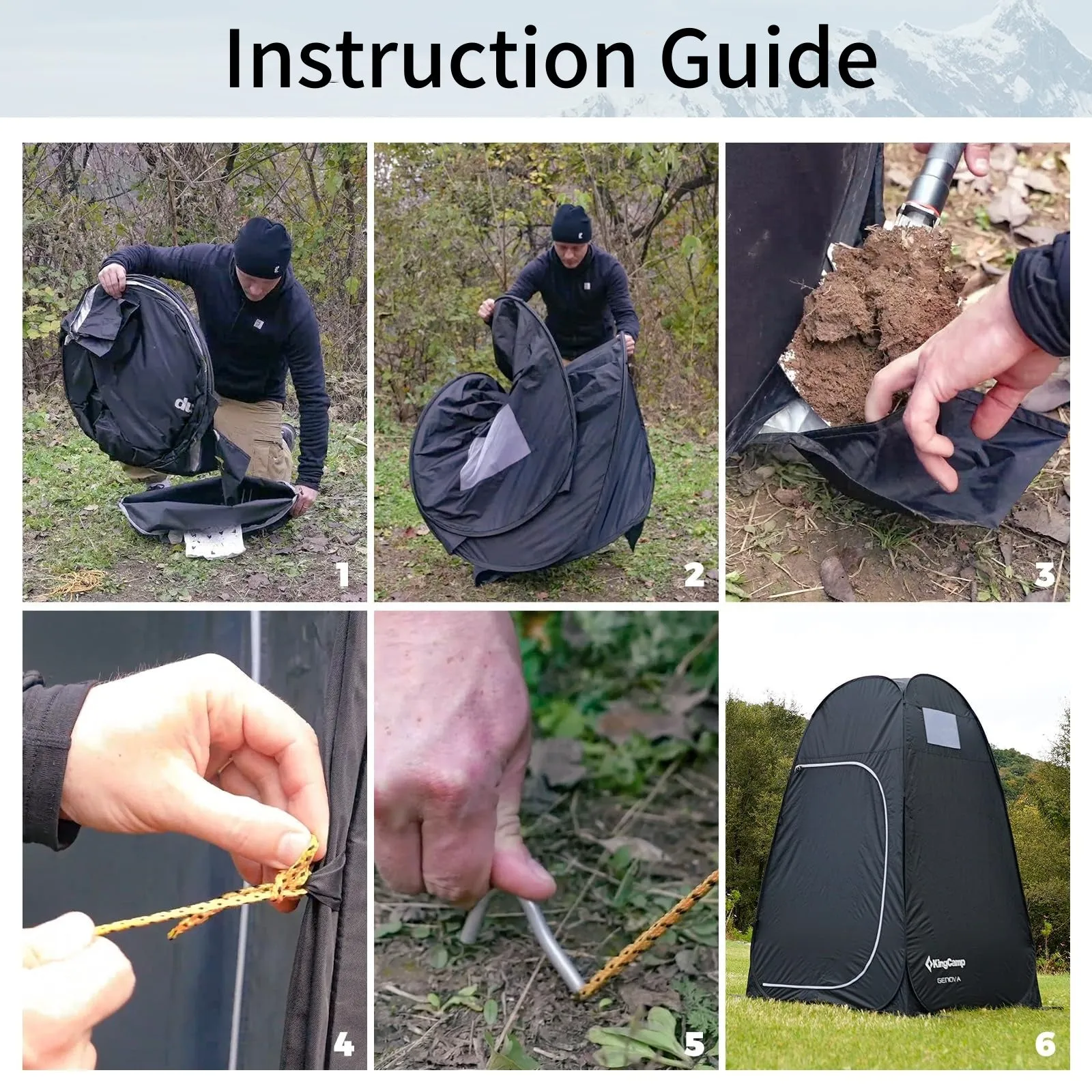 KingCamp GENOVA 1-Room Privacy Shelter Pop Up Privacy Tent