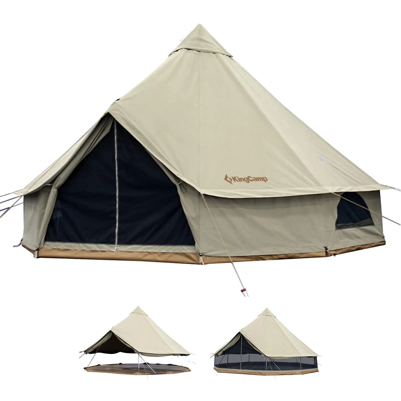KingCamp KHAN 4-6 Person Camping Hot Tent