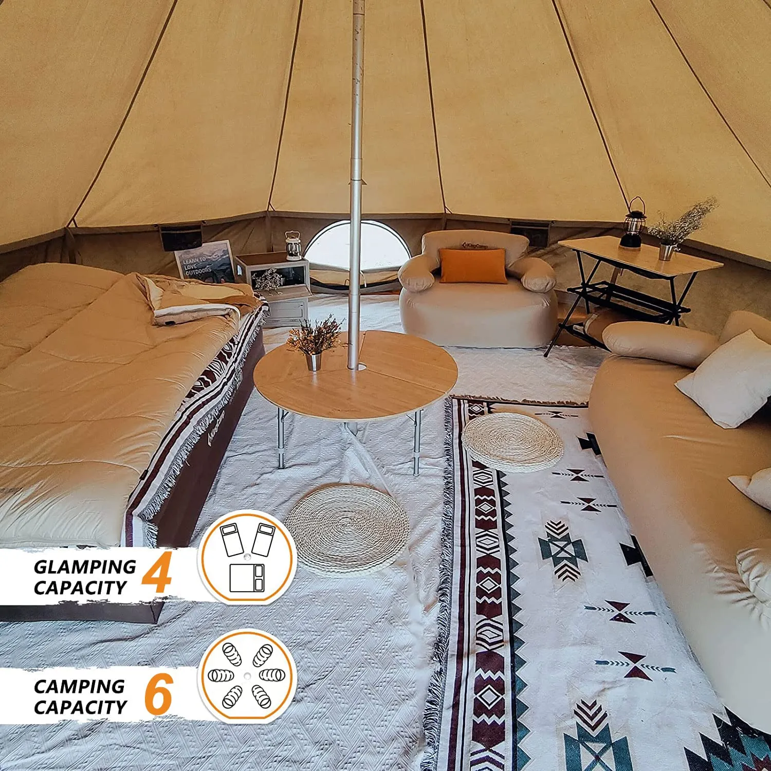 KingCamp KHAN 4-6 Person Camping Hot Tent