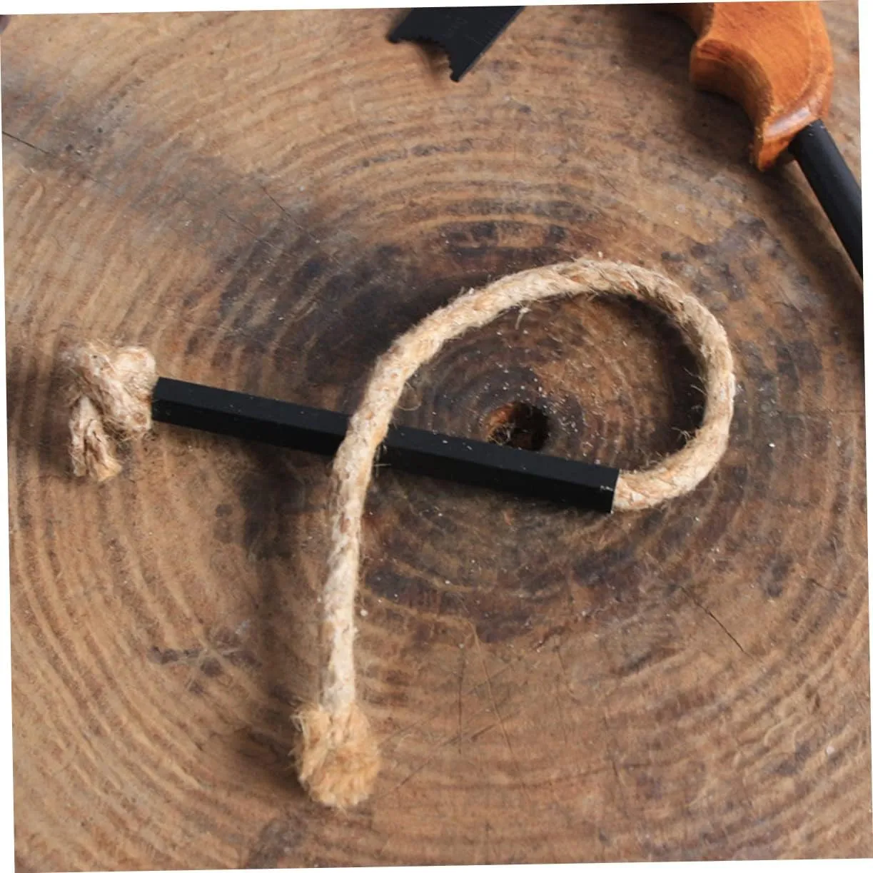 Kisangel 12 Pcs Wax-Soaked Kindling Camping Toiletries Outdoor Stuff Wire Kit Jute Tinder Cord Wick Rope Fire