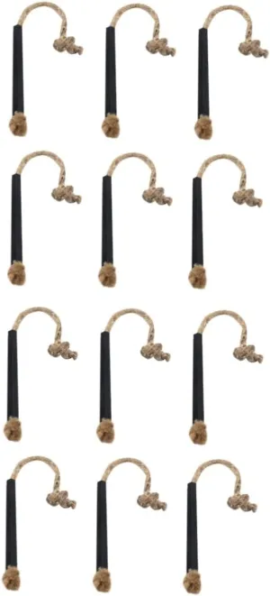 Kisangel 12 Pcs Wax-Soaked Kindling Camping Toiletries Outdoor Stuff Wire Kit Jute Tinder Cord Wick Rope Fire