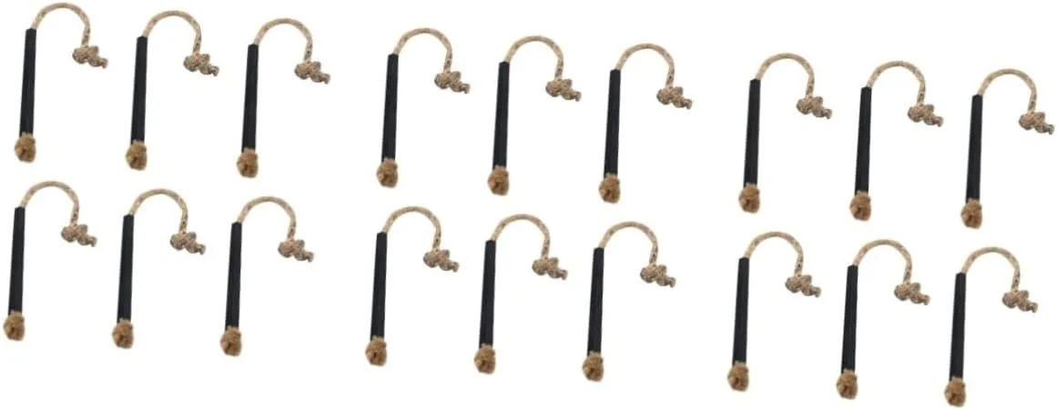 Kisangel 12 Pcs Wax-Soaked Kindling Camping Toiletries Outdoor Stuff Wire Kit Jute Tinder Cord Wick Rope Fire
