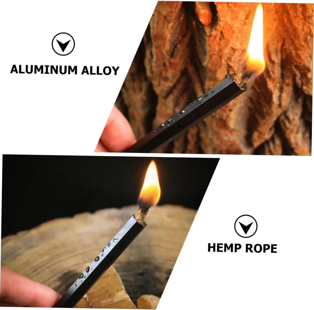 Kisangel 12 Pcs Wax-Soaked Kindling Camping Toiletries Outdoor Stuff Wire Kit Jute Tinder Cord Wick Rope Fire