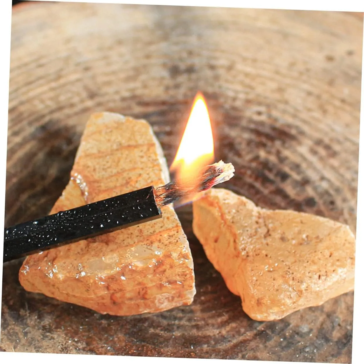 Kisangel 12 Pcs Wax-Soaked Kindling Camping Toiletries Outdoor Stuff Wire Kit Jute Tinder Cord Wick Rope Fire