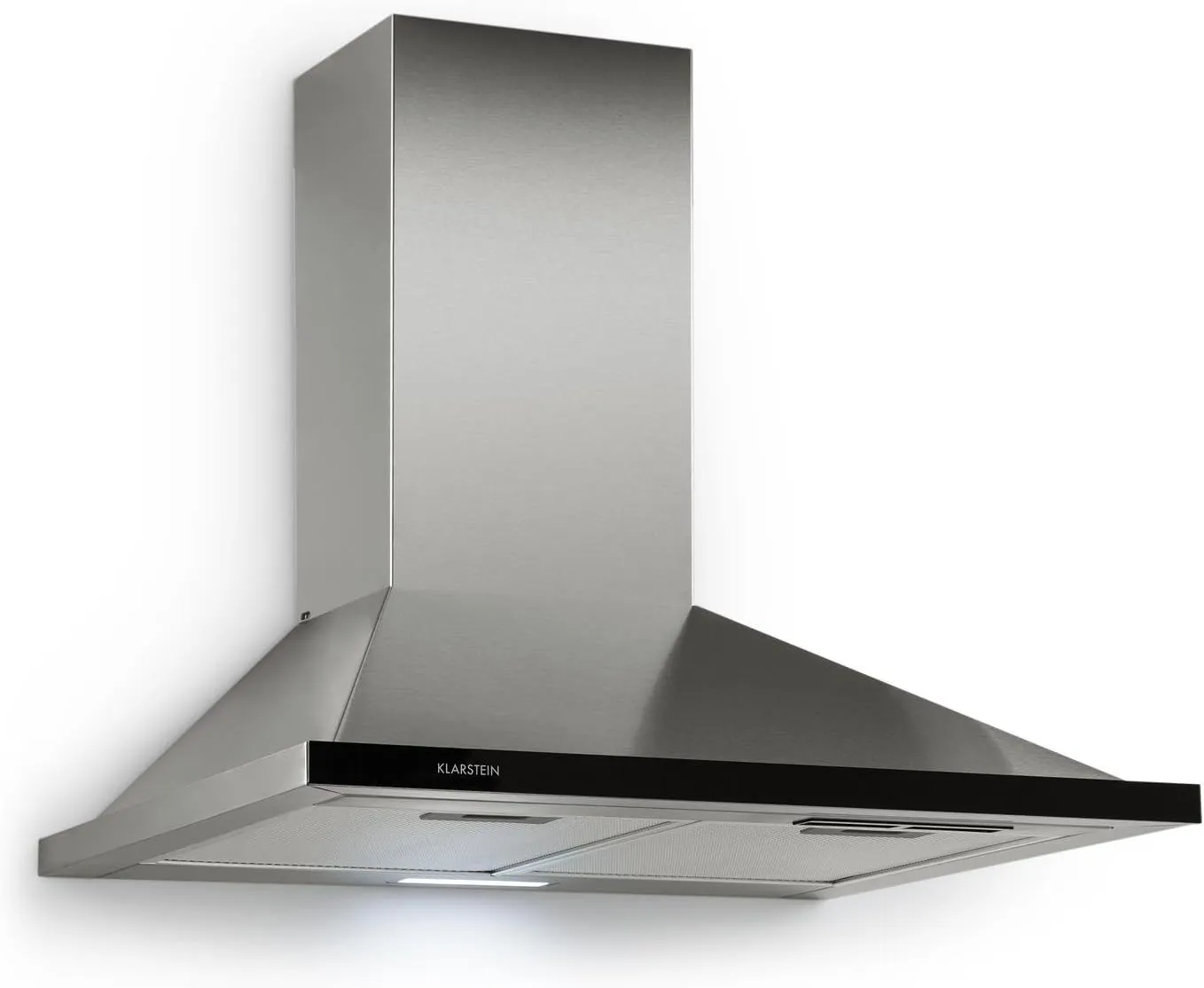 Klarstein Galina Cooker Extractor Hood - Exhaust Hood, Extract Air, 60 cm, 350 m³/h, 67.5W Power, LED, Simple Control, Elegant, Convenient, Stainless Steel, Acrylic Glass, Silver