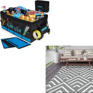 Kohree 6x9 RV Outdoor Rug Waterproof Reversible with Carry Bag   RV Storage and Organization Bag