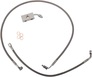 LA CHOPPERS Brake Lines - 18" - 20" Ape Hanger Handlebars - Stainless Steel LA-8152B19