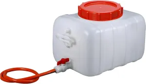 Large Capacity Water Container Plastic Water Tank with Faucet and 3M Water Pipe, Heavy Duty Water Storage Carrier Portable Durable for Outdoor Hiking Emergency Self-Driving(Size:110L/29Gallon)