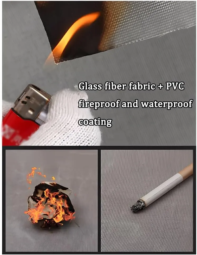 Large Fibreglass Fire Blanket for Car, Emergency Fire Blanket for Car with Carry Bag， Survival Safety Fire Blanket for Automobiles, Motorcycles, Warehouses, House(6x8m/19.7x26.2ft)