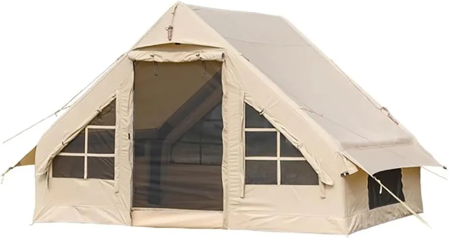 Large Inflatable Camping Tent, Outdoor Camping Inflatable House Tent, Outdoor Inflatable Camping Tent, 2-4 Person Inflatable Glamping Tent, Family Part Tents, Waterproof Tents, for Traveling