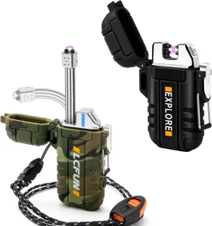 LcFun Waterproof Lighter 2 Pack, Upgrade Camo Lighter