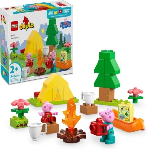 LEGO DUPLO Peppa Pig Camping Trip Toddler Learning Toy - Sensory Toy for Creative and Developmental Play - Fun Birthday Gift for Peppa Pig Fans, Kids, Girls, Boys, Ages 2  - 10452