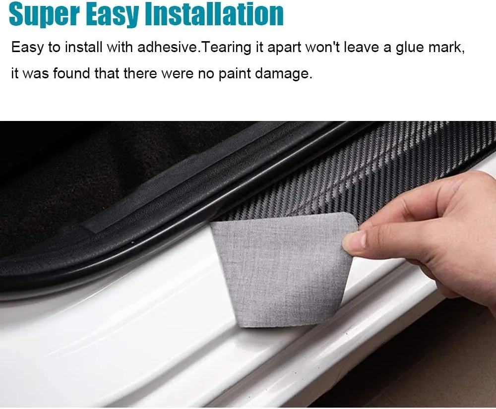 LEXLEY For 2006-2023 2024 2025 CRV CR-V Carbon Fiber Style Leather Door Sill Protector Anti-Dirty Scuff Plate Cover Guard Sills Protector Trim,Welcome Pedal Protect 4PCS -Blue