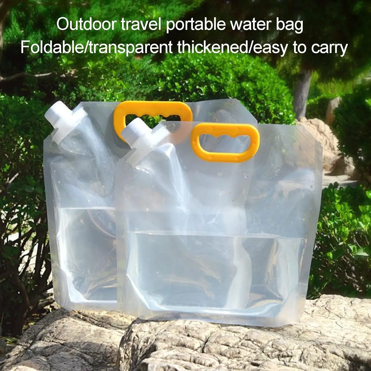 LFFH Folding Water Bag, Portable Outdoor Camping Water Storage Bag Car Water Container BPA Free Plastic Collapsible Water Bag Set (Capacity : 2.5L, Size : 3pcs)