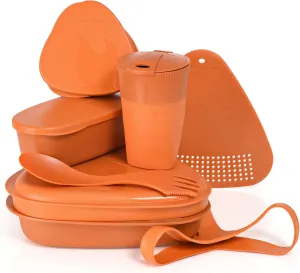 Light My Fire Camping Mess Kit - 8 pcs Mess Kit for Camping 1 Person - Reusable Camping Plates and Utensils - BPA Free Lunch Box to Go with Cutlery - Camping Dishes/Hiking Mess Kit/Bento Box