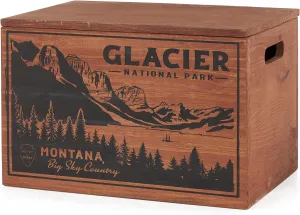Limited Edition Protect The Parks Series All Natural Fatwood Fire Starter Sticks for Wood Stove 13-lb Wooden Crate, Glacier
