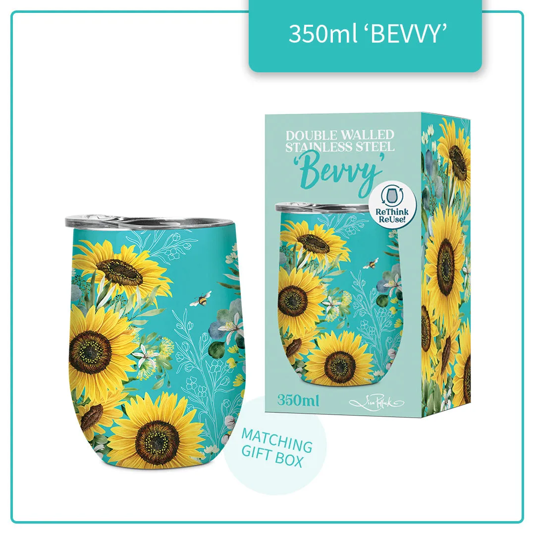 Lisa Pollock Double-walled Stainless Steel Bevvy Travel Mug
