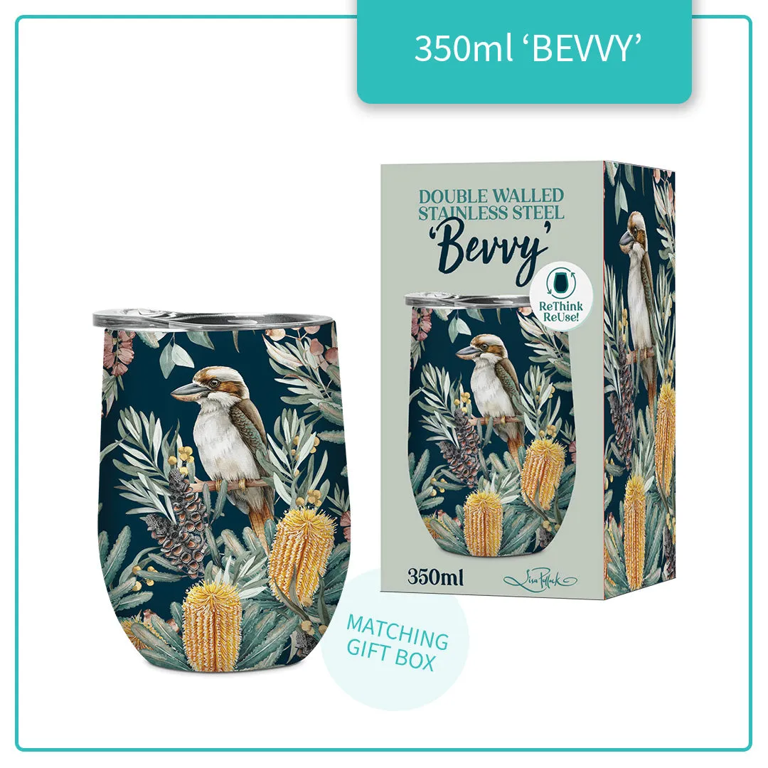 Lisa Pollock Double-walled Stainless Steel Bevvy Travel Mug
