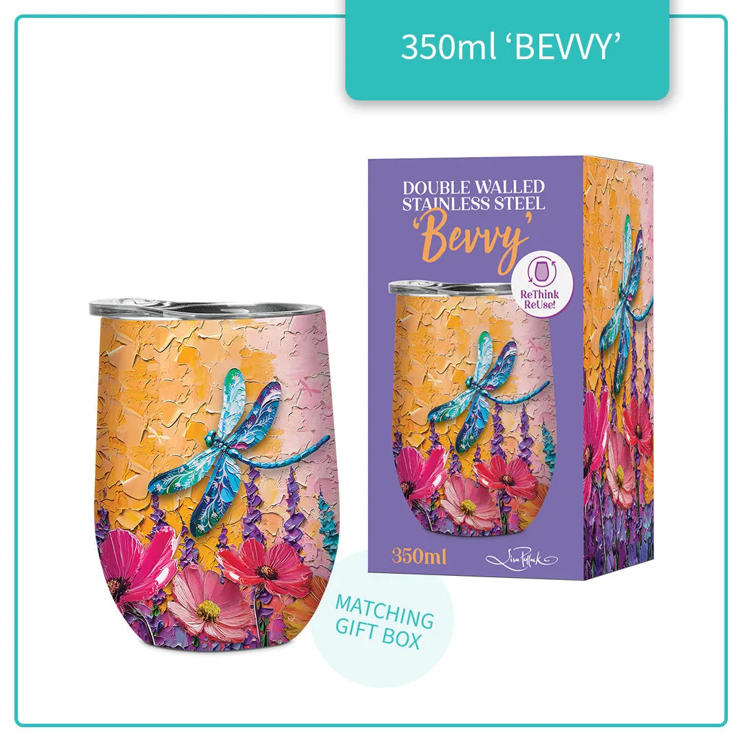 Lisa Pollock Double-walled Stainless Steel Bevvy Travel Mug