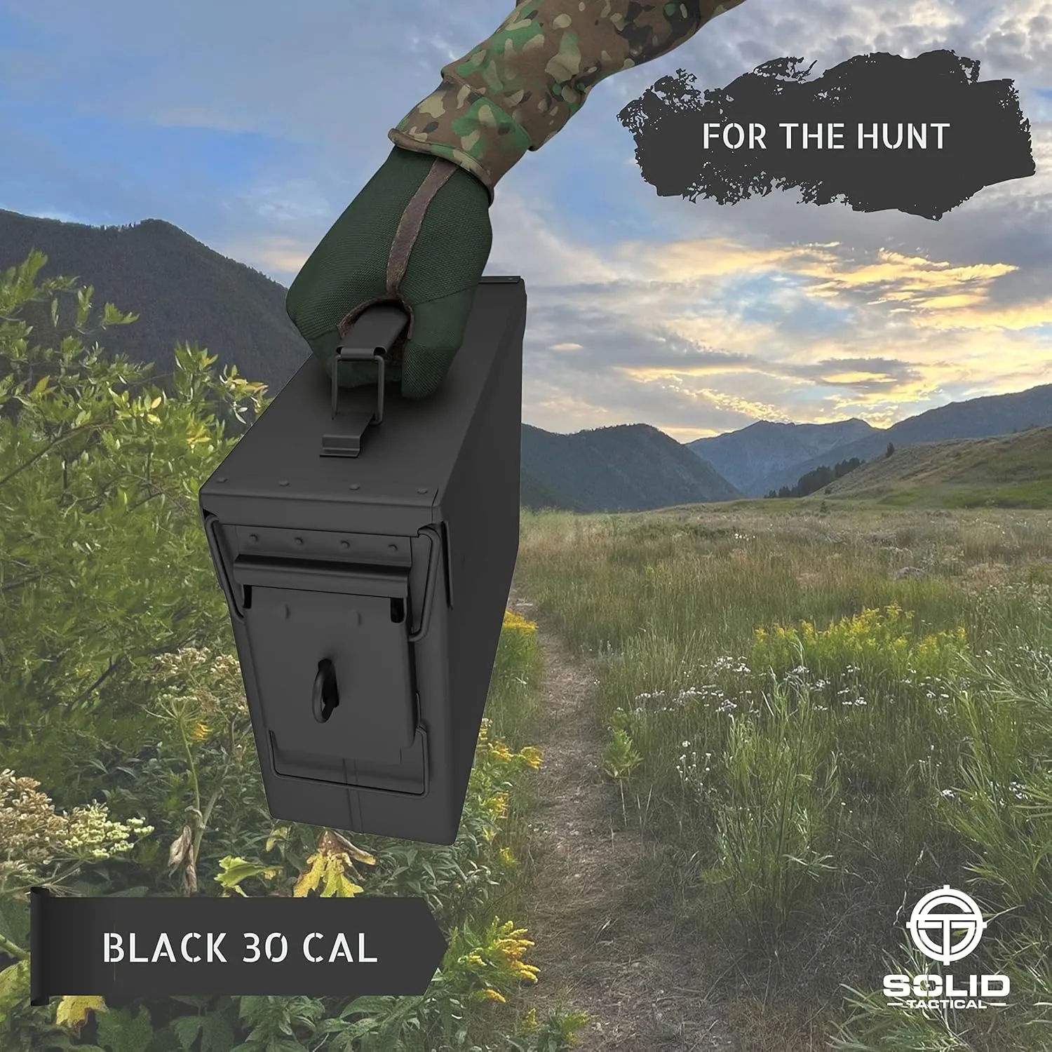 Lockable 30 & 50 Cal Metal Ammo Storage Box 9mm - Military & Army Steel Ammo Can for Ammunition Storage - Waterproof Ammo Crate Utility Box