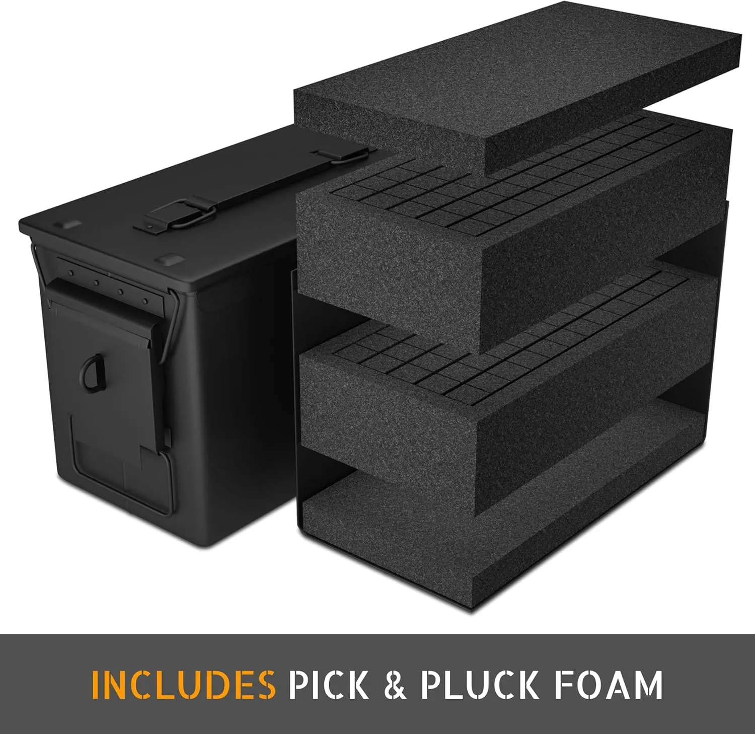 Lockable 30 & 50 Cal Metal Ammo Storage Box 9mm - Military & Army Steel Ammo Can for Ammunition Storage - Waterproof Ammo Crate Utility Box