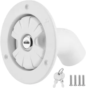 Lockable Water Inlet for Boat, Trailer - Freshwater Filling with 2 Keys, Leakproof Food Grade ABS Material, Faster Fill Speed