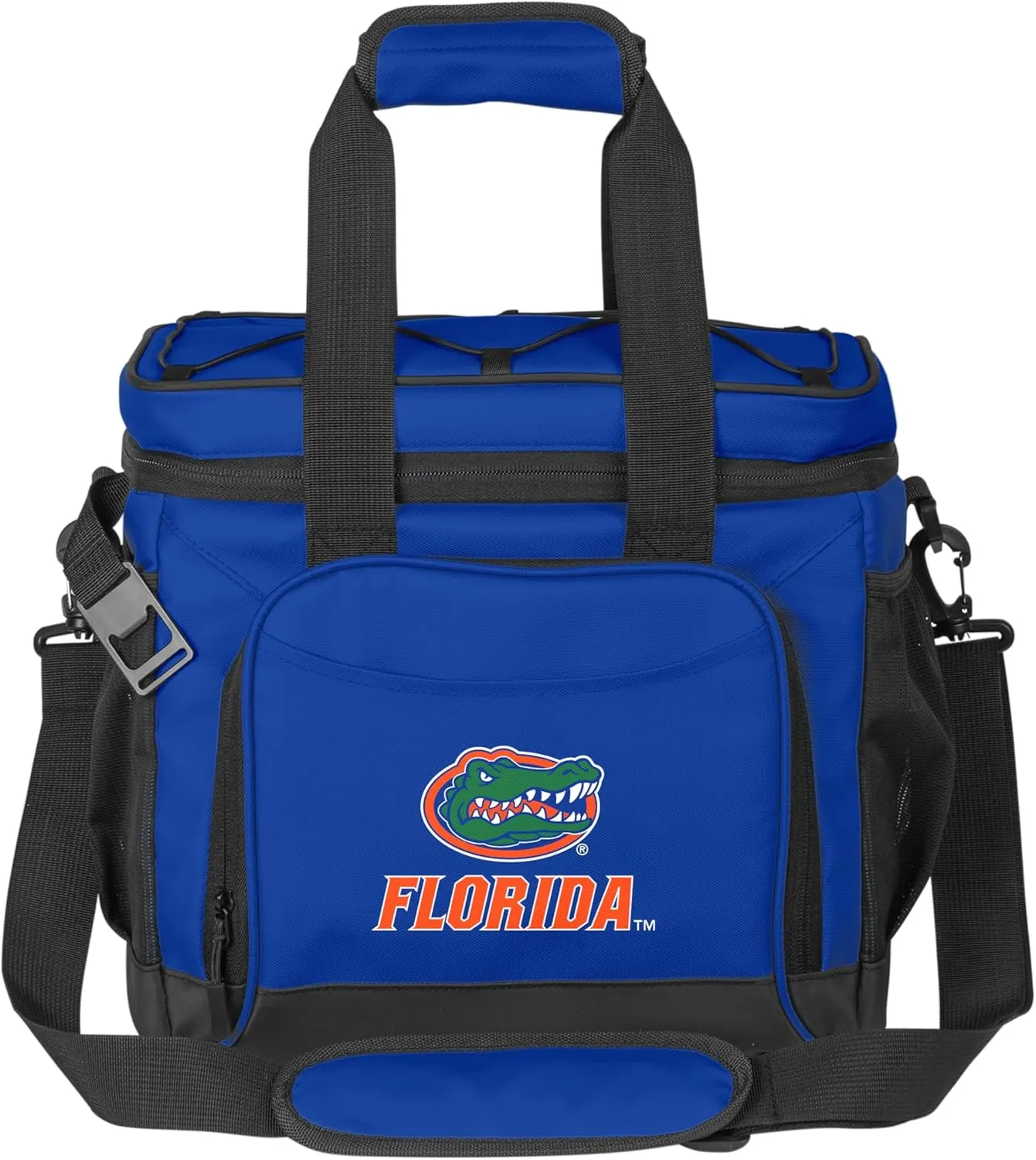 Logo Brands NCAA Flex 24-Can Cooler - Heat-Sealed Leak-Proof Lining, Built-in Bottle Opener, Adjustable Shoulder Strap- Great for Tailgates & Picnics