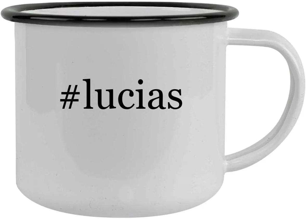#lucias - 12oz Hashtag Camping Mug Stainless Steel, Black