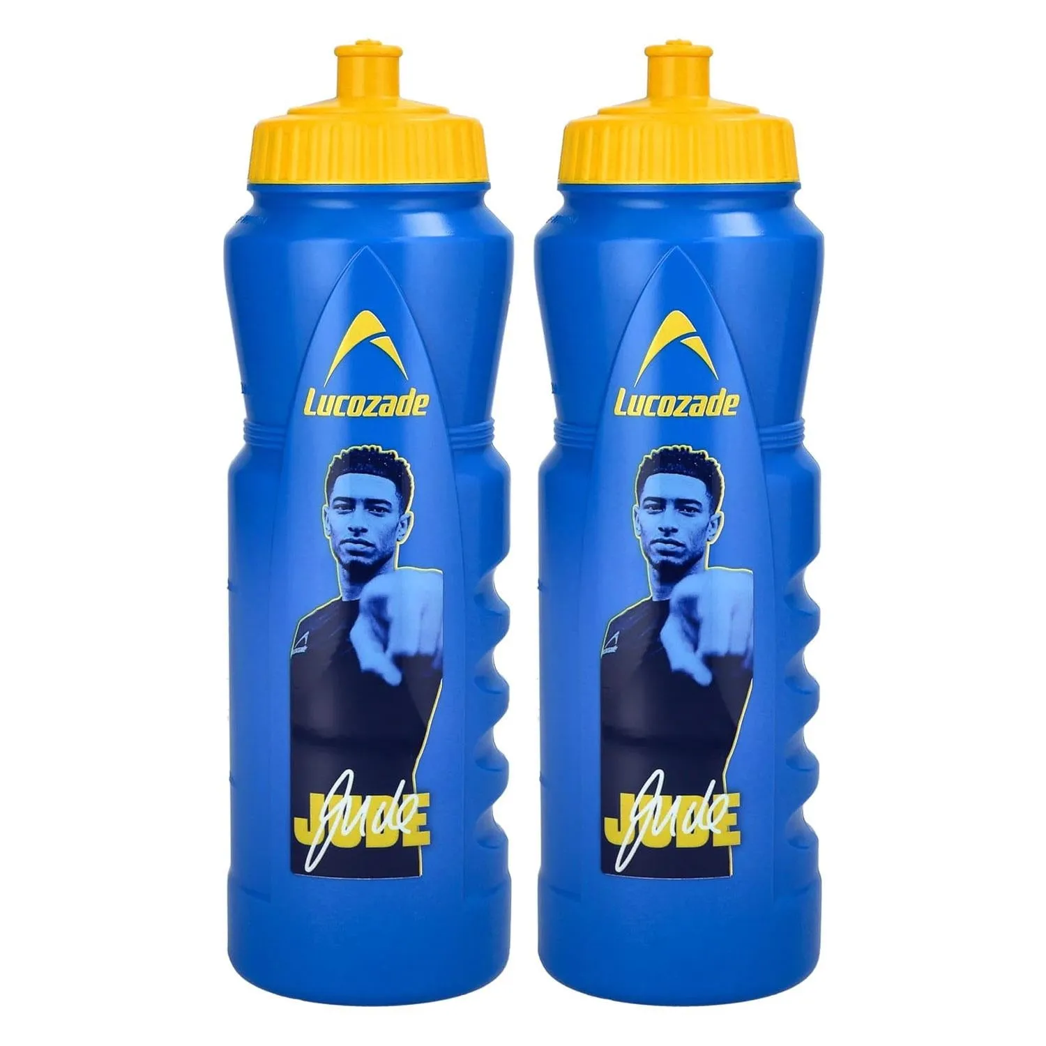 Lucozade Sport x Jude Bellingham LeakProof Sports Water Bottle Blue/Yellow, 2x1L
