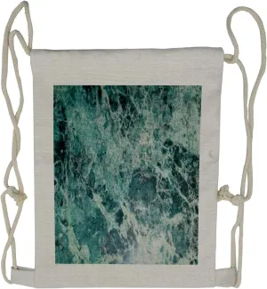 Lunarable Marble Drawstring Backpack, Gem Formation Geology, Sackpack Bag