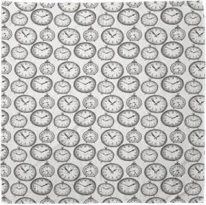 Lunarable Unisex Bandana, Clock Antique Pocket Watches Sketch, Brown White
