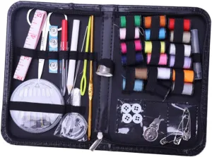 Lurrose Compact Sewing Tools Set 134pcs Kit Needles Thread Scissors and Bag for Travel Home and DIY Projects