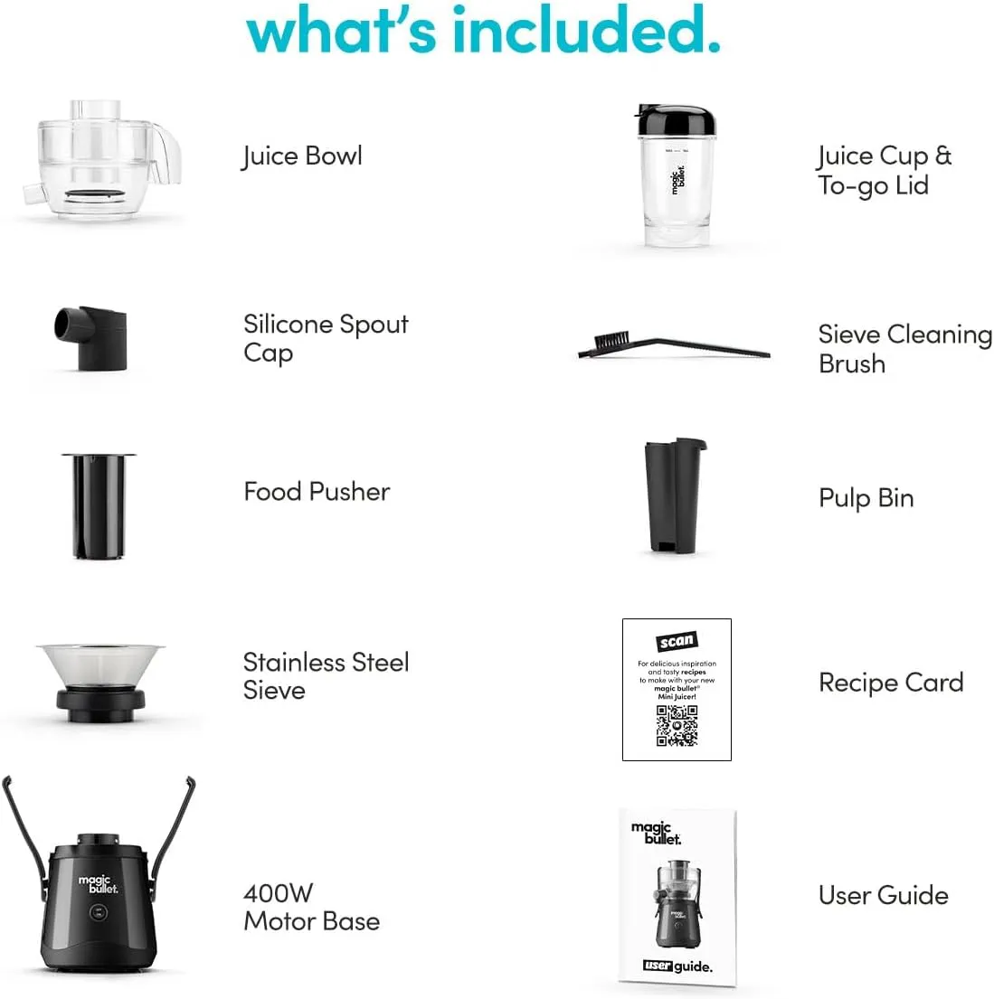 magic bullet Mini Juicer with Cup Black